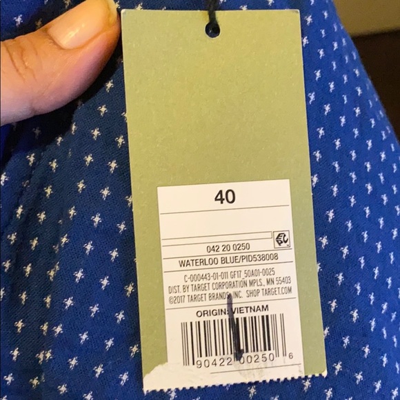 Men's 10.5" Flat Front Shorts Waterloo Blue 40 NWT - Picture 6 of 7